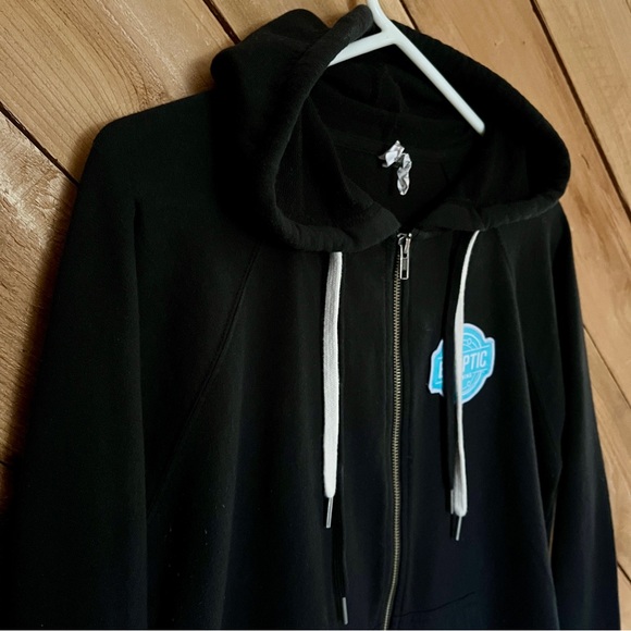 Ecliptic Brewing Black Zip-up Hoodie Size Small, Unisex fit - Picture 9 of 9